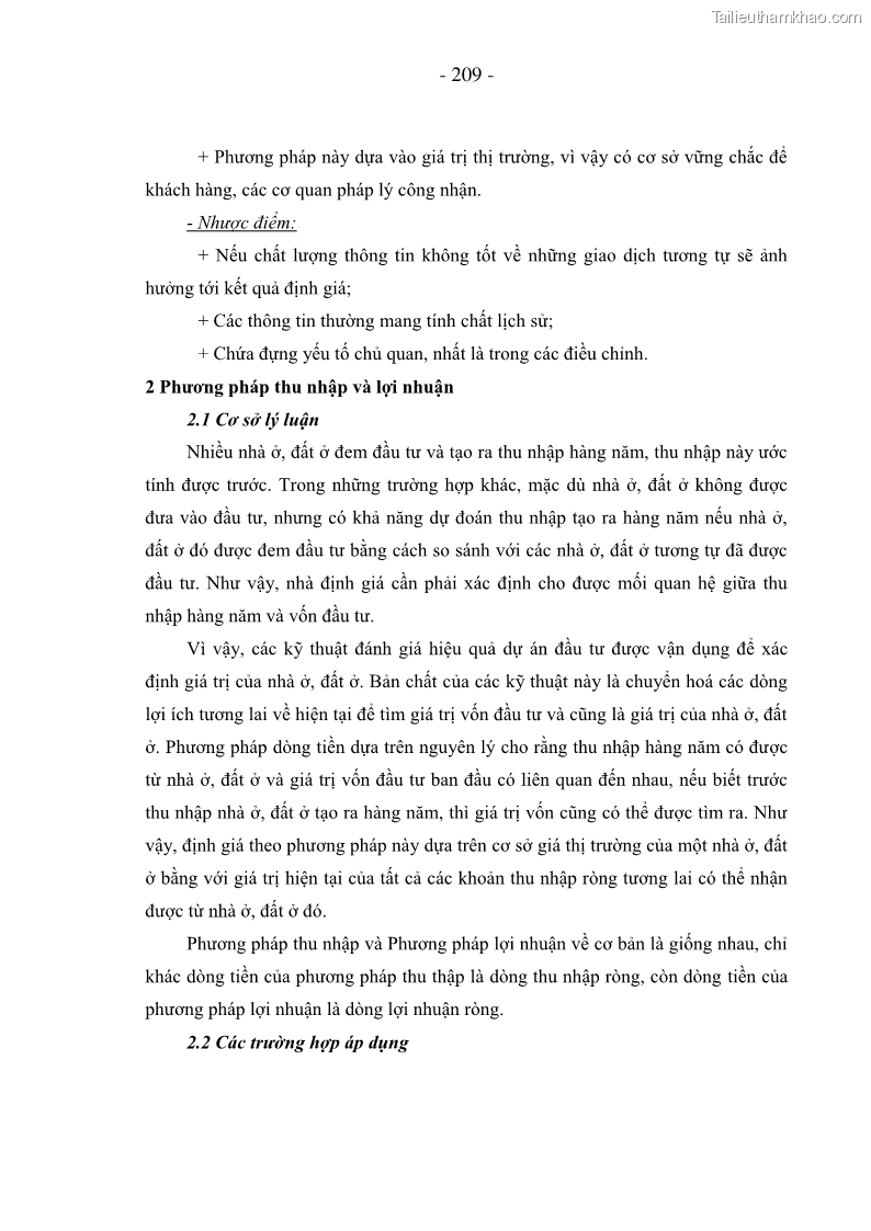 Luận án Tiến sĩ Kinh doanh và quản lý Chính sách thuế nhà ở, đất ở tại Việt Nam - 27 Trang 209