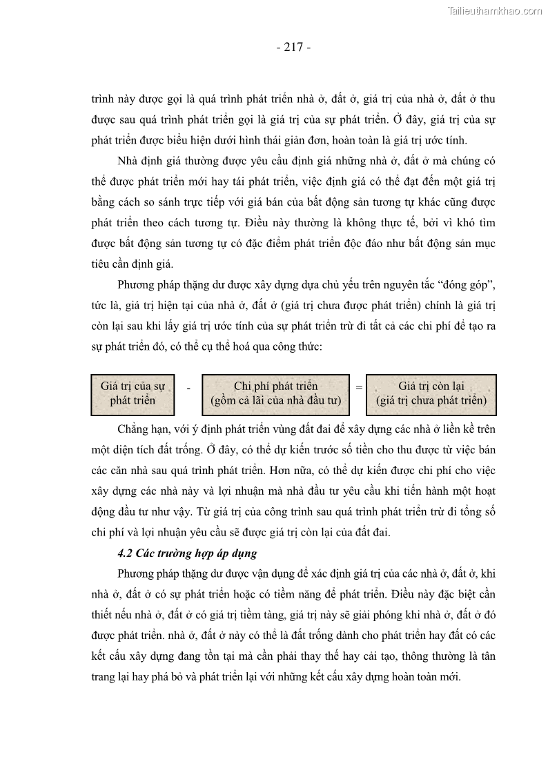 Luận án Tiến sĩ Kinh doanh và quản lý Chính sách thuế nhà ở, đất ở tại Việt Nam - 28 Trang 217