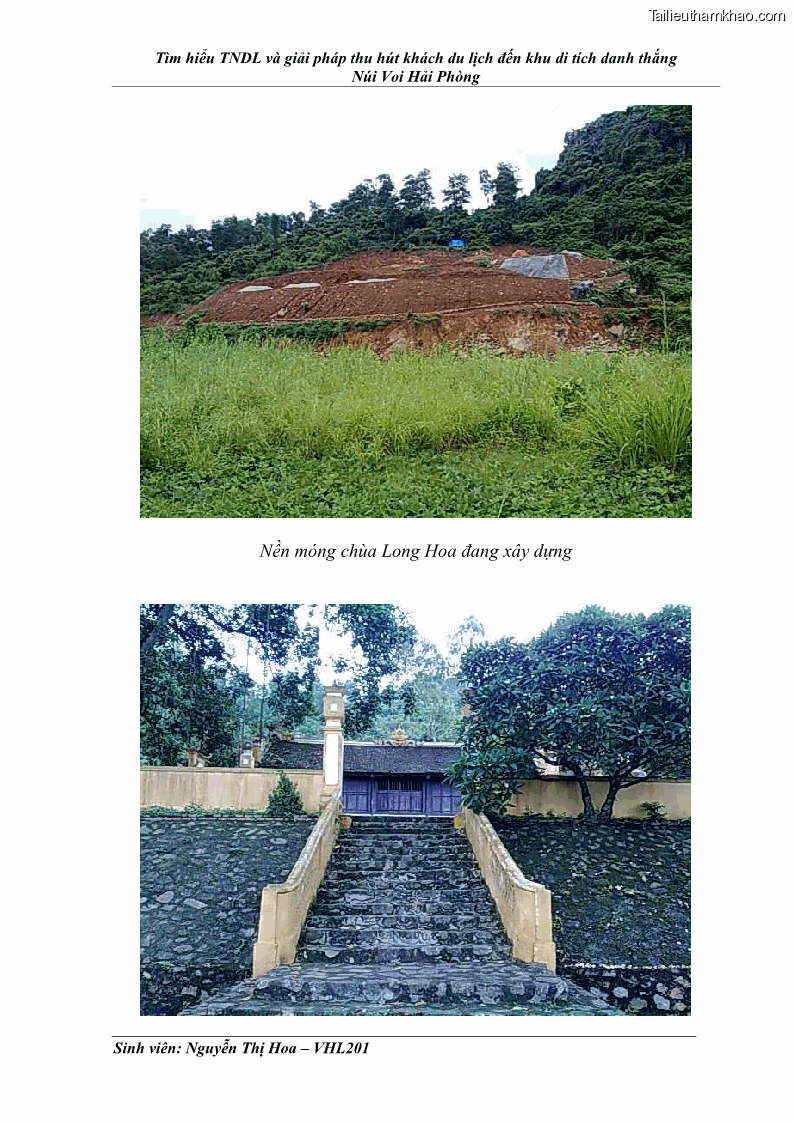 Khóa luận tốt nghiệp Văn hóa du lịch Tìm hiểu tài nguyên du lịch và giải pháp thu hút khách du lịch đến khu di tích danh thắng Núi Voi Hải Phòng - 10 Trang 73