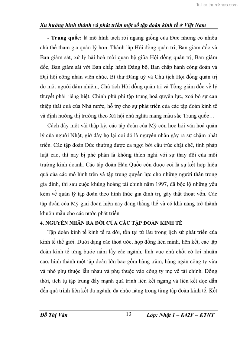 Khóa luận tốt nghiệp Xu hướng hình thành và phát triển một số tập đoàn kinh tế ở Việt Nam - 3 Trang 17