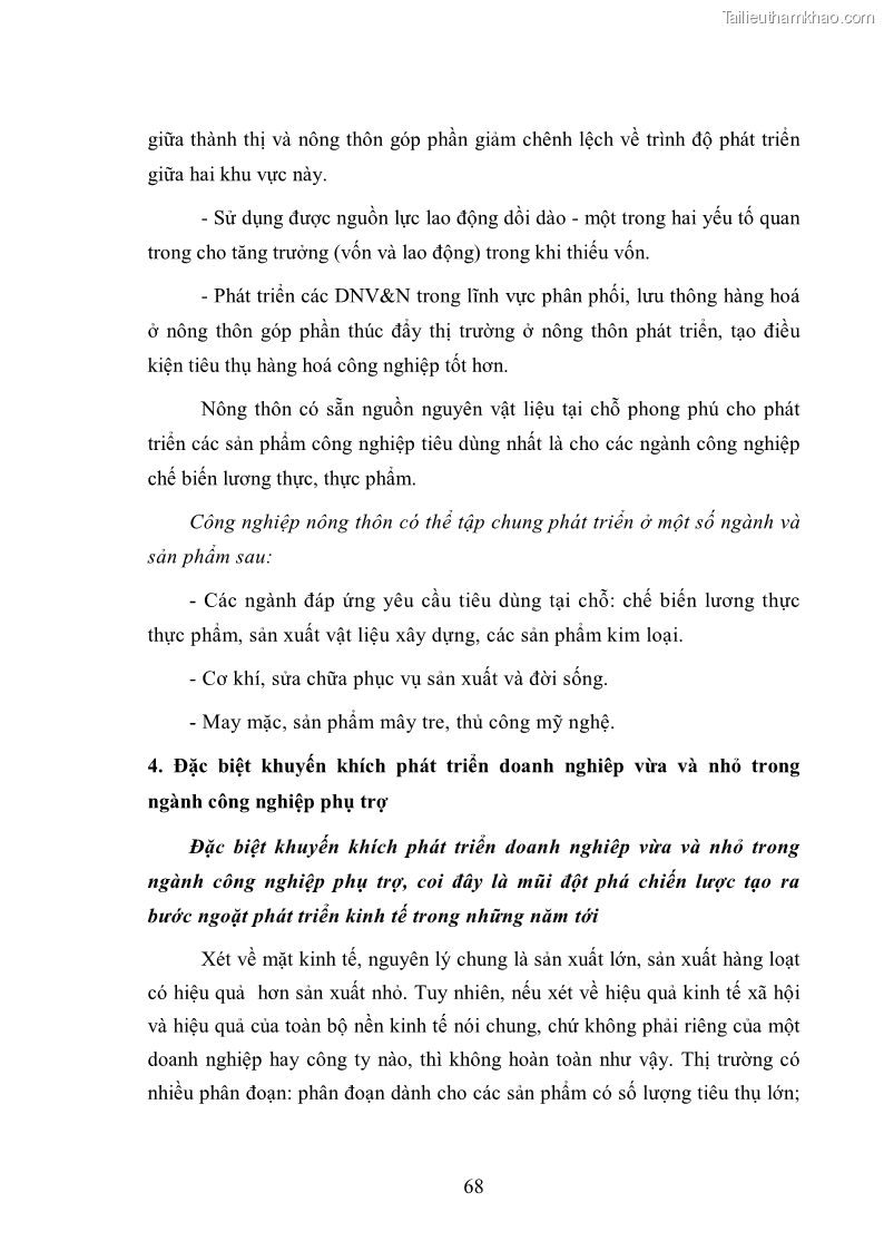 Khóa luận tốt nghiệp Phát triển doanh nghiệp vừa và nhỏ để đáp ứng nhu cầu phát triển kinh tế - 10 Trang 73