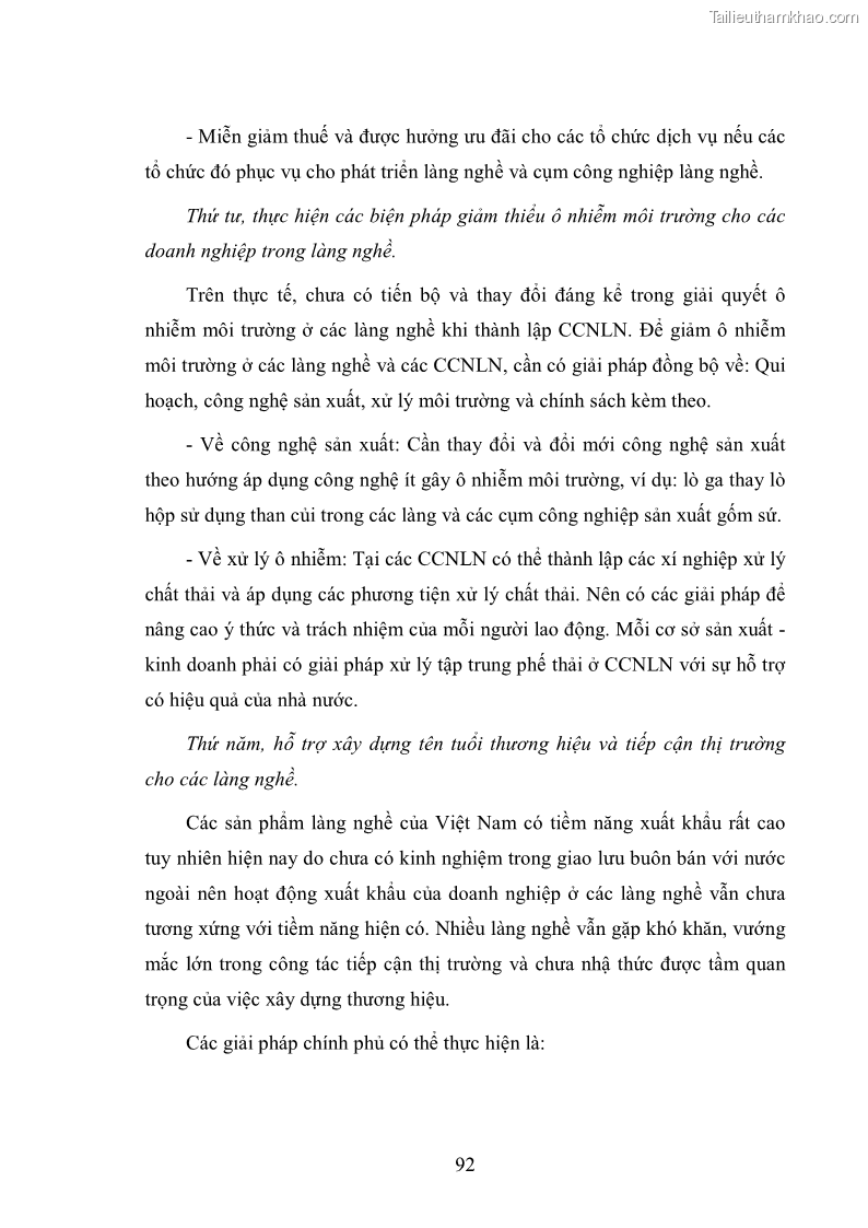 Khóa luận tốt nghiệp Phát triển doanh nghiệp vừa và nhỏ để đáp ứng nhu cầu phát triển kinh tế - 13 Trang 97