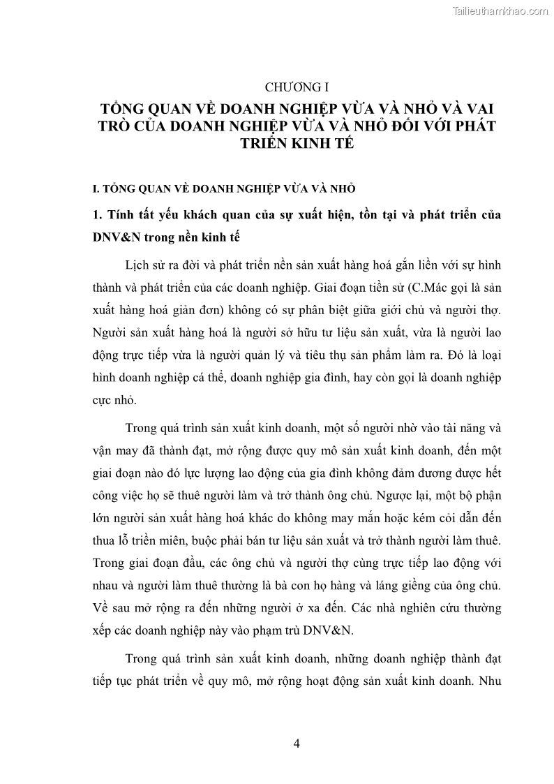 Khóa luận tốt nghiệp Phát triển doanh nghiệp vừa và nhỏ để đáp ứng nhu cầu phát triển kinh tế - 2 Trang 9