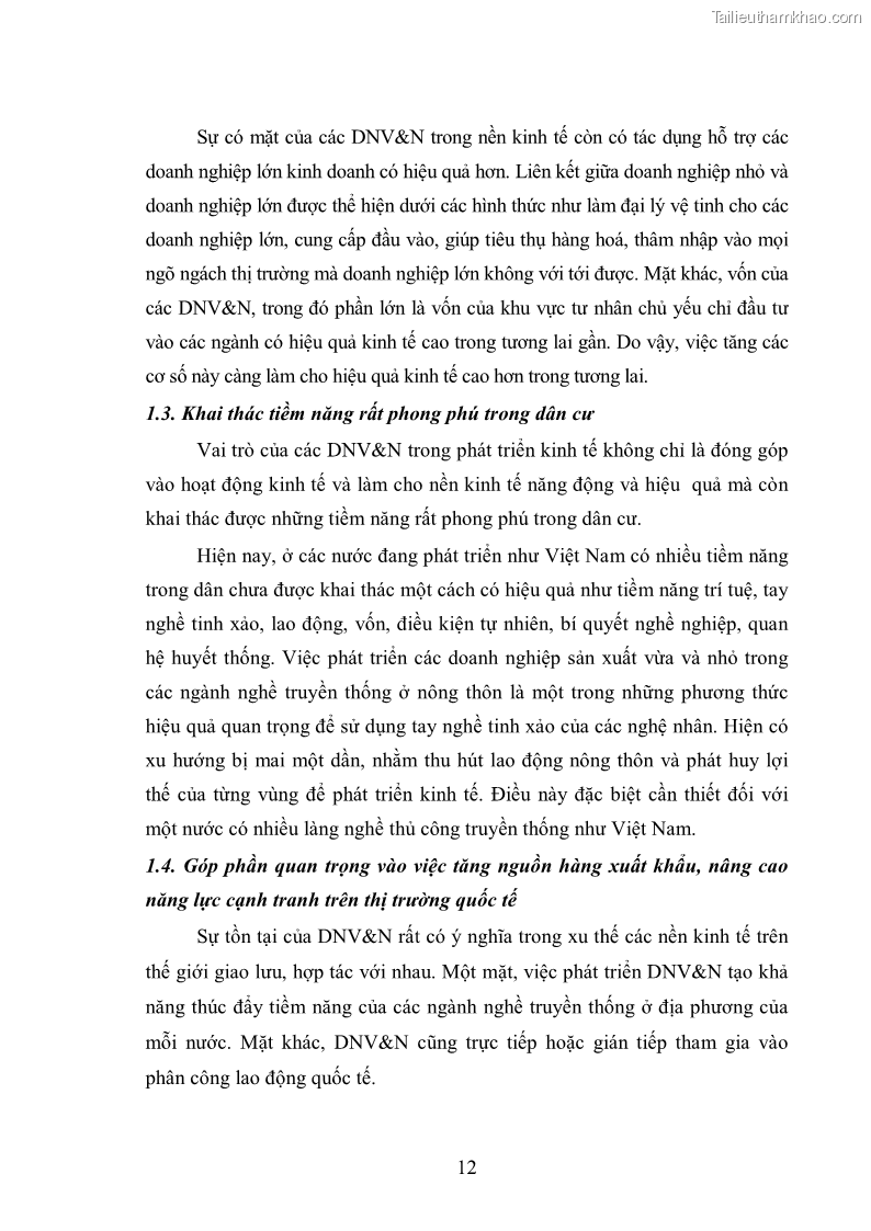 Khóa luận tốt nghiệp Phát triển doanh nghiệp vừa và nhỏ để đáp ứng nhu cầu phát triển kinh tế - 3 Trang 17