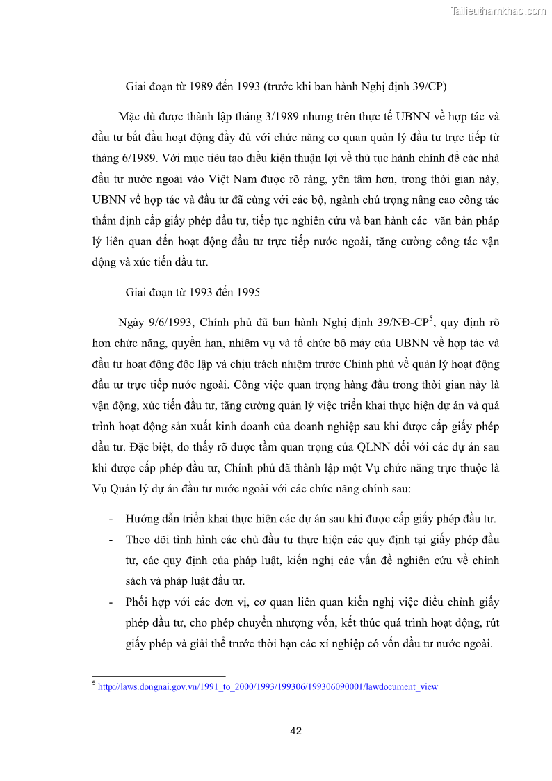 Khóa luận tốt nghiệp Quản lý nhà nước đối với hoạt động FDI tại Việt Nam- Thực trạng và giải pháp - 7 Trang 49