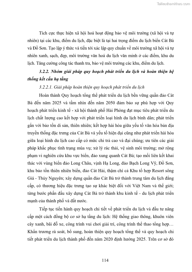 Luận văn Thạc sĩ Kinh tế chính trị Phát triển du lịch ở Hải Phòng trong bối cảnh hội nhập quốc tế - 16 Trang 121
