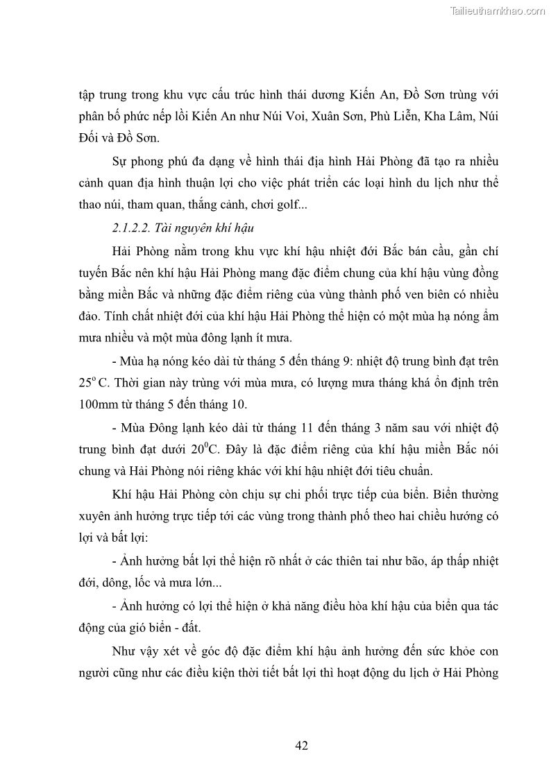 Luận văn Thạc sĩ Kinh tế chính trị Phát triển du lịch ở Hải Phòng trong bối cảnh hội nhập quốc tế - 7 Trang 49