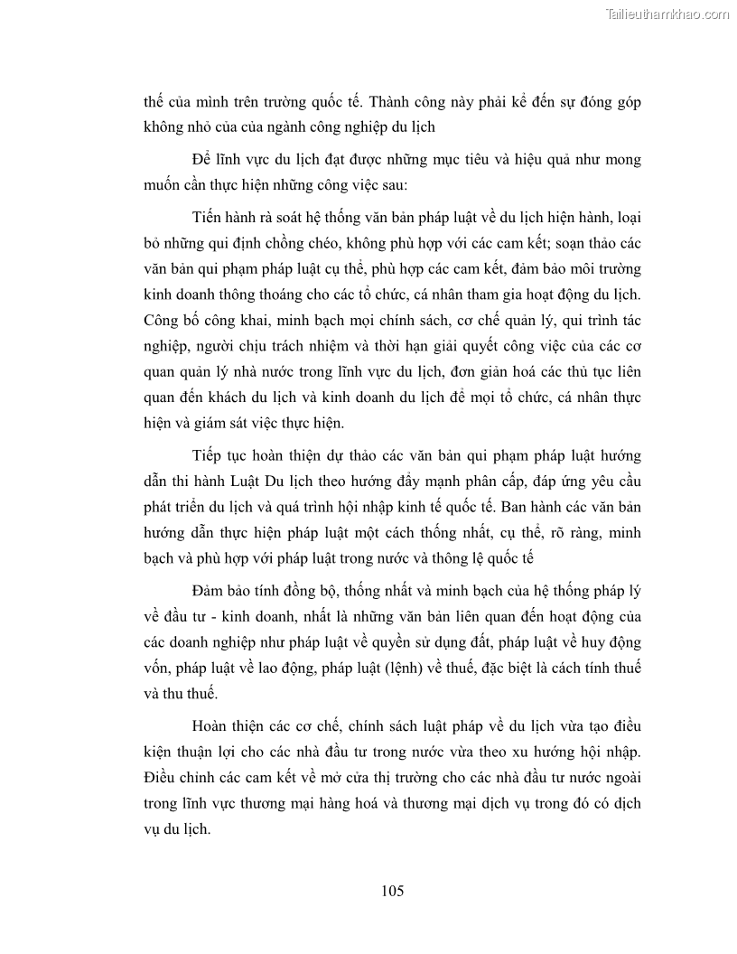 Luận văn Thạc sĩ Luật học Quy chế pháp lý của thương nhân trong kinh doanh du lịch tại Việt Nam - 14 Trang 105