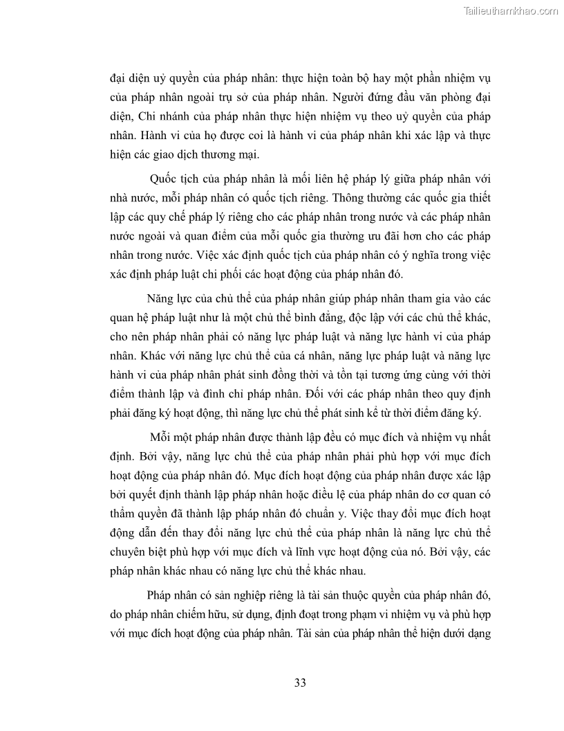 Luận văn Thạc sĩ Luật học Quy chế pháp lý của thương nhân trong kinh doanh du lịch tại Việt Nam - 5 Trang 33