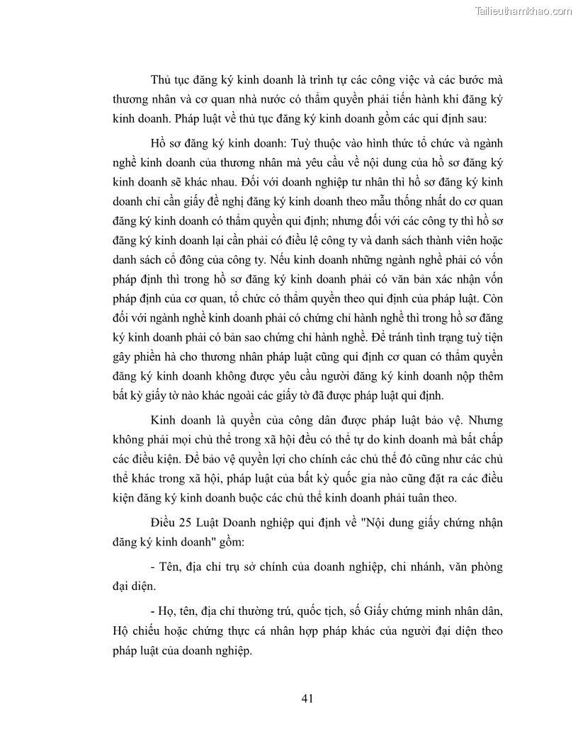 Luận văn Thạc sĩ Luật học Quy chế pháp lý của thương nhân trong kinh doanh du lịch tại Việt Nam - 6 Trang 41