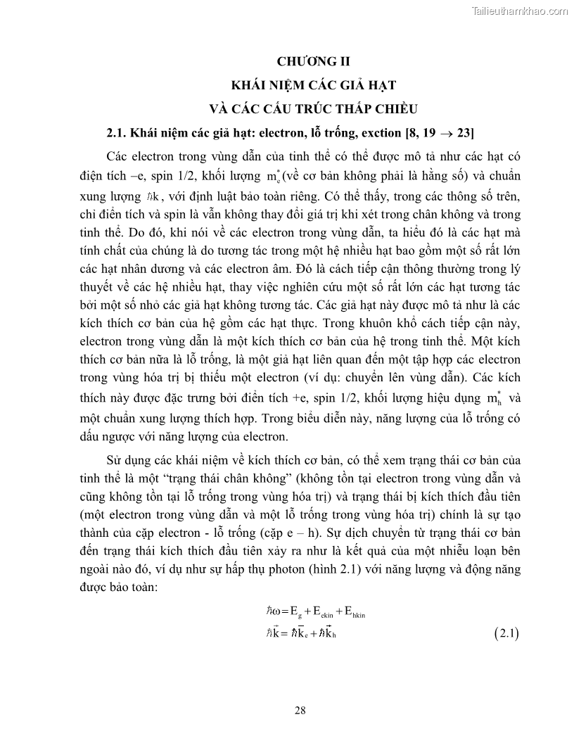 Khóa luận tốt nghiệp Sử dụng phương pháp gần đúng khối lượng hiệu dụng nghiên cứu các trạng thái của electron trong chấm lượng tử - 5 Trang 33