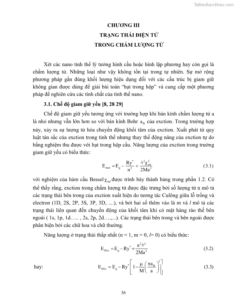 Khóa luận tốt nghiệp Sử dụng phương pháp gần đúng khối lượng hiệu dụng nghiên cứu các trạng thái của electron trong chấm lượng tử - 6 Trang 41