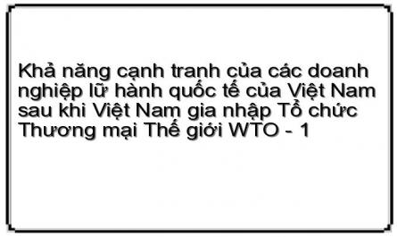 Khả năng cạnh tranh của các doanh nghiệp lữ hành quốc tế của Việt Nam sau khi Việt Nam gia nhập Tổ chức Thương mại Thế giới WTO - 1