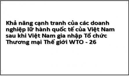 Khả năng cạnh tranh của các doanh nghiệp lữ hành quốc tế của Việt Nam sau khi Việt Nam gia nhập Tổ chức Thương mại Thế giới WTO - 26