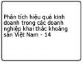 Tình Hình Thực Hiện Nghĩa Vụ Với Nhà Nước Của Một Số Doanh Nghiệp Khai Thác Khoáng Sản Việt Nam