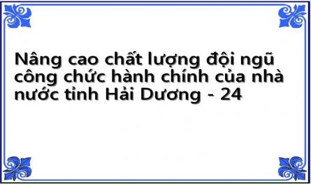 Nâng cao chất lượng đội ngũ công chức hành chính của nhà nước tỉnh Hải Dương - 24