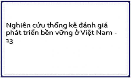 Phân Tích Xu Thế Phát Triển Bền Vững Ở Việt Nam Giai Đoạn 2001 - 2010