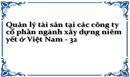 Quản lý tài sản tại các công ty cổ phần ngành xây dựng niêm yết ở Việt Nam - 32