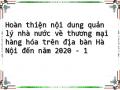 Hoàn thiện nội dung quản lý nhà nước về thương mại hàng hóa trên địa bàn Hà Nội đến năm 2020
