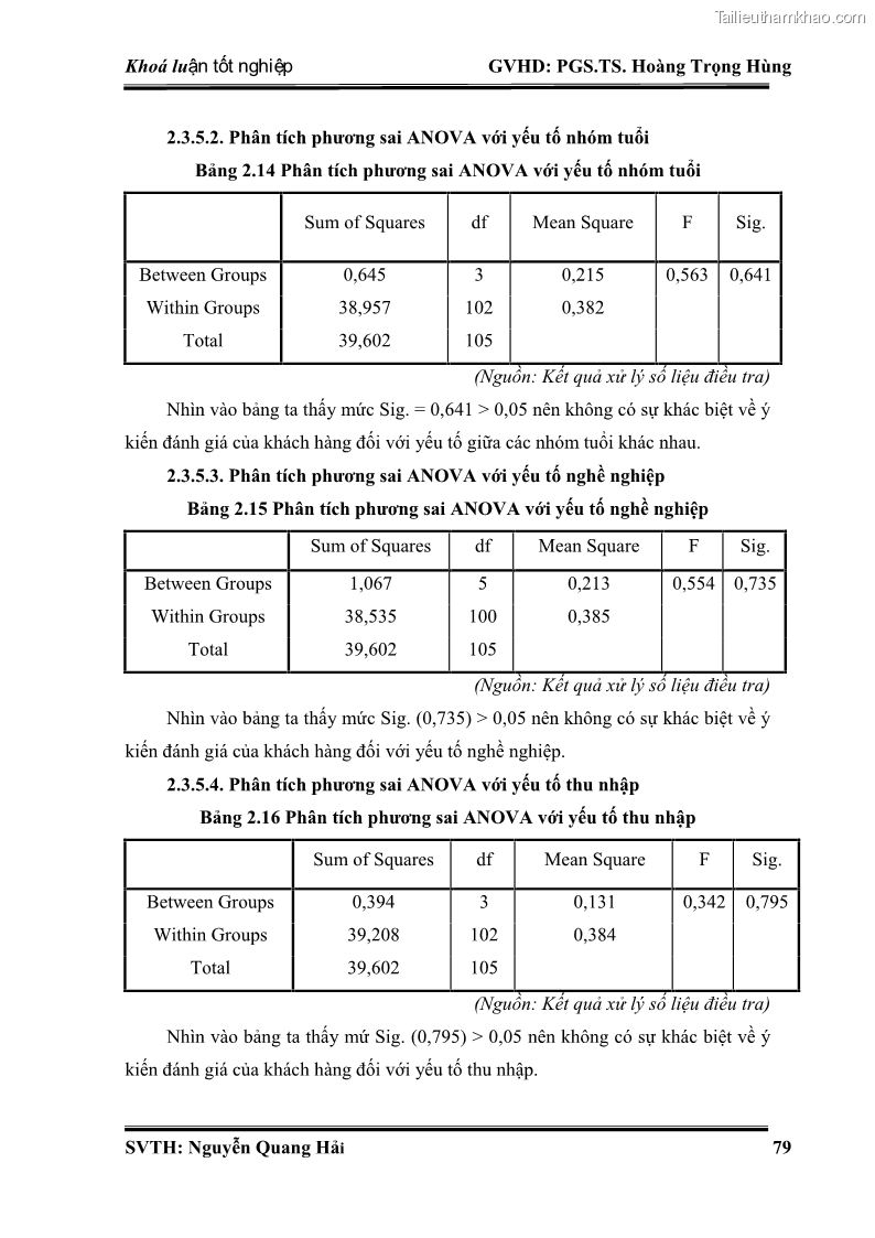 Khóa luận tốt nghiệp Quản trị kinh doanh Nâng cao chất lượng dịch vụ tại DMZ Bar – Công ty cổ phần du lịch DMZ - 12 Trang 89