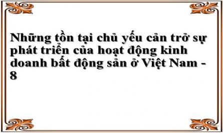Những tồn tại chủ yếu cản trở sự phát triển của hoạt động kinh doanh bất động sản ở Việt Nam - 8