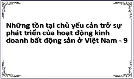 Những tồn tại chủ yếu cản trở sự phát triển của hoạt động kinh doanh bất động sản ở Việt Nam - 9