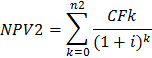 Trong đó NPV1 Tổng lãi qui về thời điểm hiện tại của dòng tiền mua thiết 2