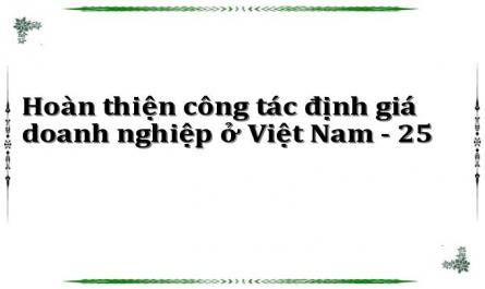 Hoàn thiện công tác định giá doanh nghiệp ở Việt Nam - 25