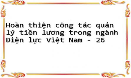 Hoàn thiện công tác quản lý tiền lương trong ngành Điện lực Việt Nam - 26