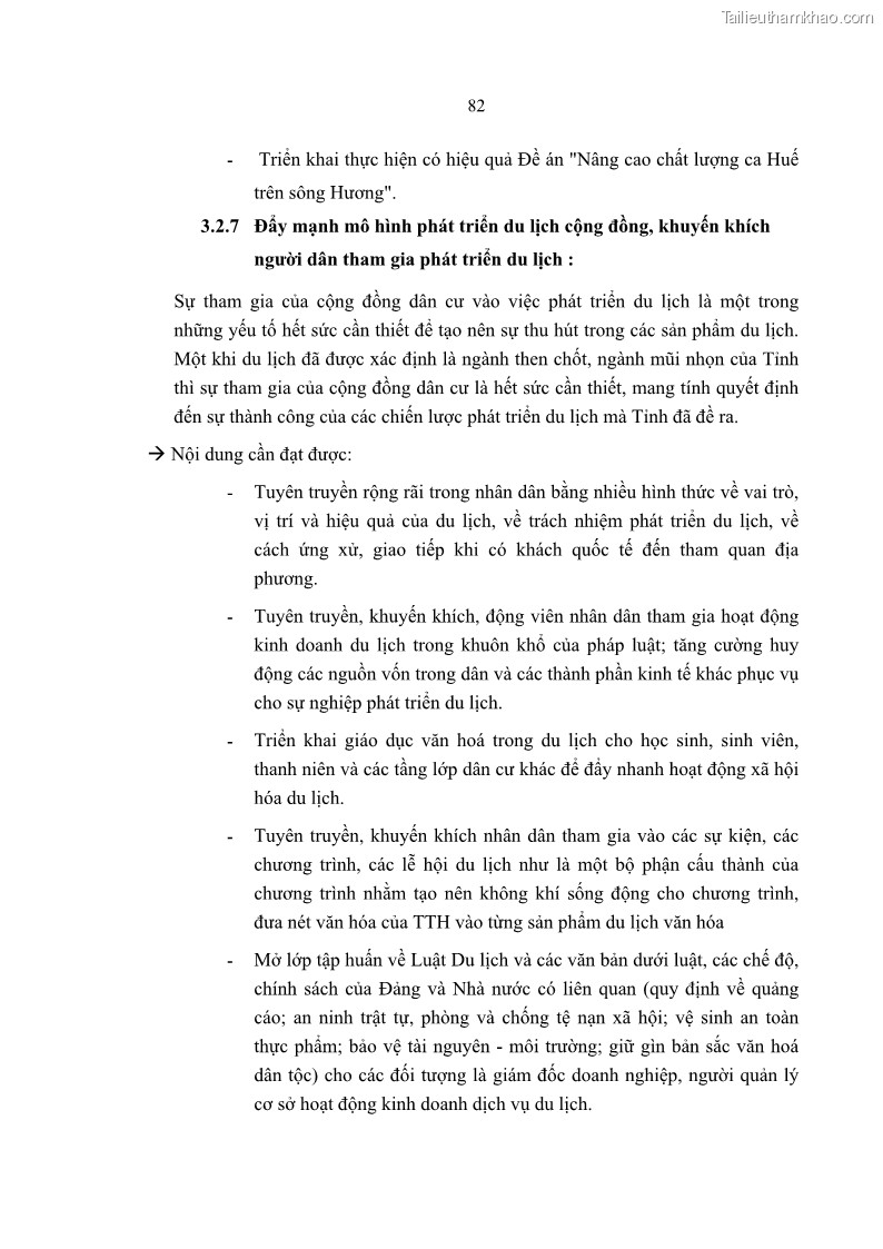 Luận văn Thạc sĩ Kinh tế Giải pháp du lịch tỉnh Thừa Thiên Huế đến 2015 - 12 Trang 89