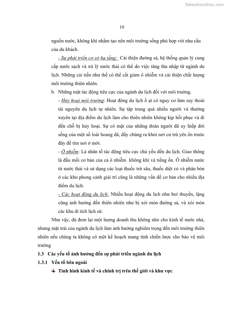 Luận văn Thạc sĩ Kinh tế Giải pháp du lịch tỉnh Thừa Thiên Huế đến 2015 - 3 Trang 17