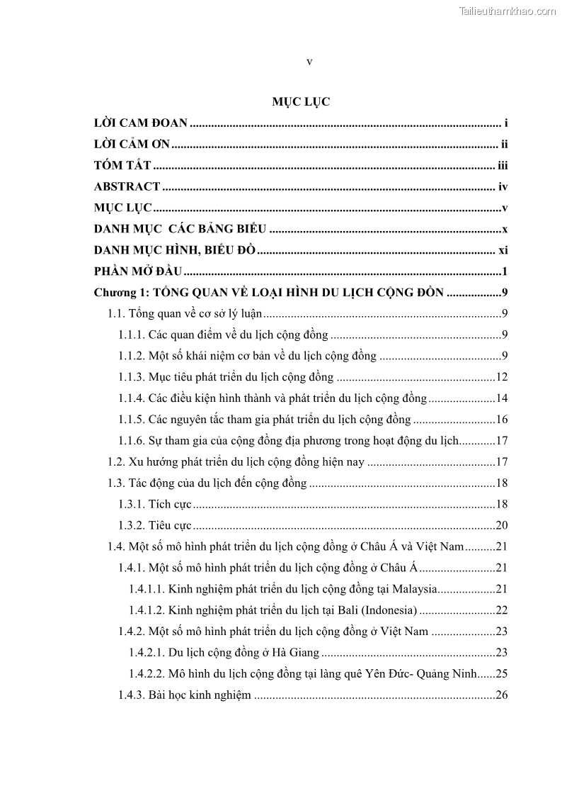 Luận văn Thạc sĩ Quản trị dịch vụ du lịch và lữ hành Giải pháp phát triển du lịch cộng đồng tại huyện Lạc Dương, tỉnh Lâm Đồng - 2 Trang 9