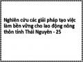 Nghiên cứu các giải pháp tạo việc làm bền vững cho lao động nông thôn tỉnh Thái Nguyên - 25