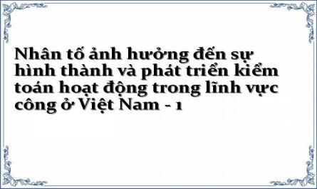Nhân tố ảnh hưởng đến sự hình thành và phát triển kiểm toán hoạt động trong lĩnh vực công ở Việt Nam - 1