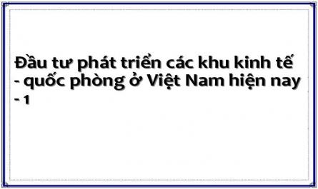 Đầu tư phát triển các khu kinh tế - quốc phòng ở Việt Nam hiện nay - 1
