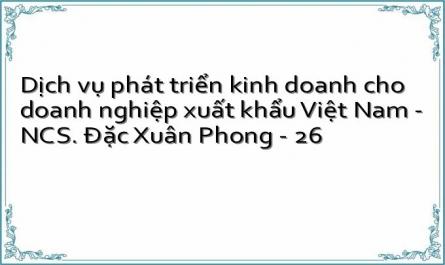 Dịch vụ phát triển kinh doanh cho doanh nghiệp xuất khẩu Việt Nam - NCS. Đặc Xuân Phong - 26