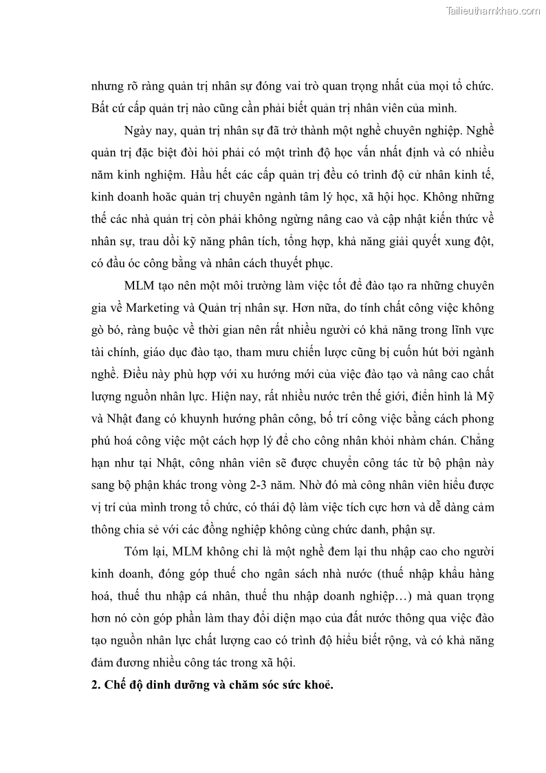 Khóa luận tốt nghiệp Tác động của hoạt động bán hàng đa cấp đối với chất lượng nguồn nhân lực Việt Nam - 5 Trang 33