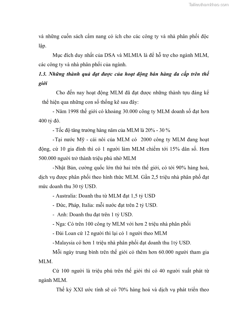 Khóa luận tốt nghiệp Tác động của hoạt động bán hàng đa cấp đối với chất lượng nguồn nhân lực Việt Nam - 8 Trang 57