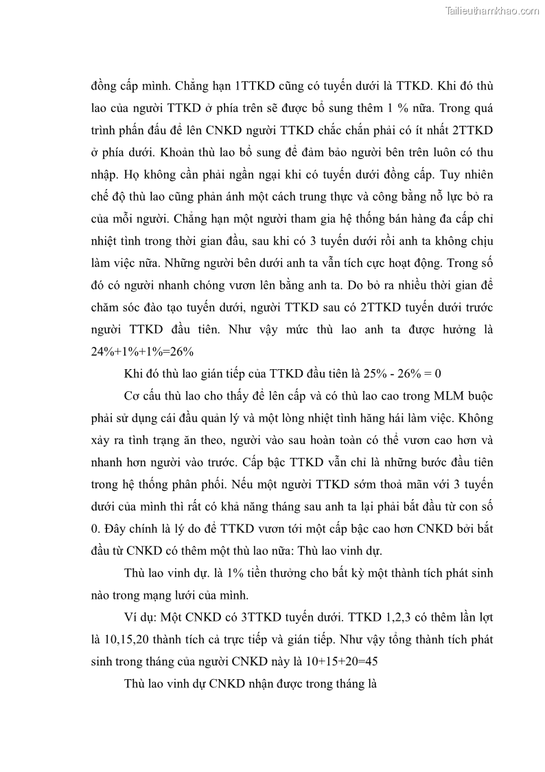Khóa luận tốt nghiệp Tác động của hoạt động bán hàng đa cấp đối với chất lượng nguồn nhân lực Việt Nam - 9 Trang 65