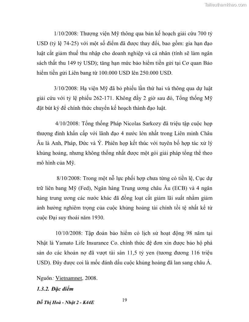 Khóa luận tốt nghiệp Tác động của khủng hoảng tài chính toàn cầu tới hoạt động ngoại thương Việt Nam và Mỹ - 4 Trang 25