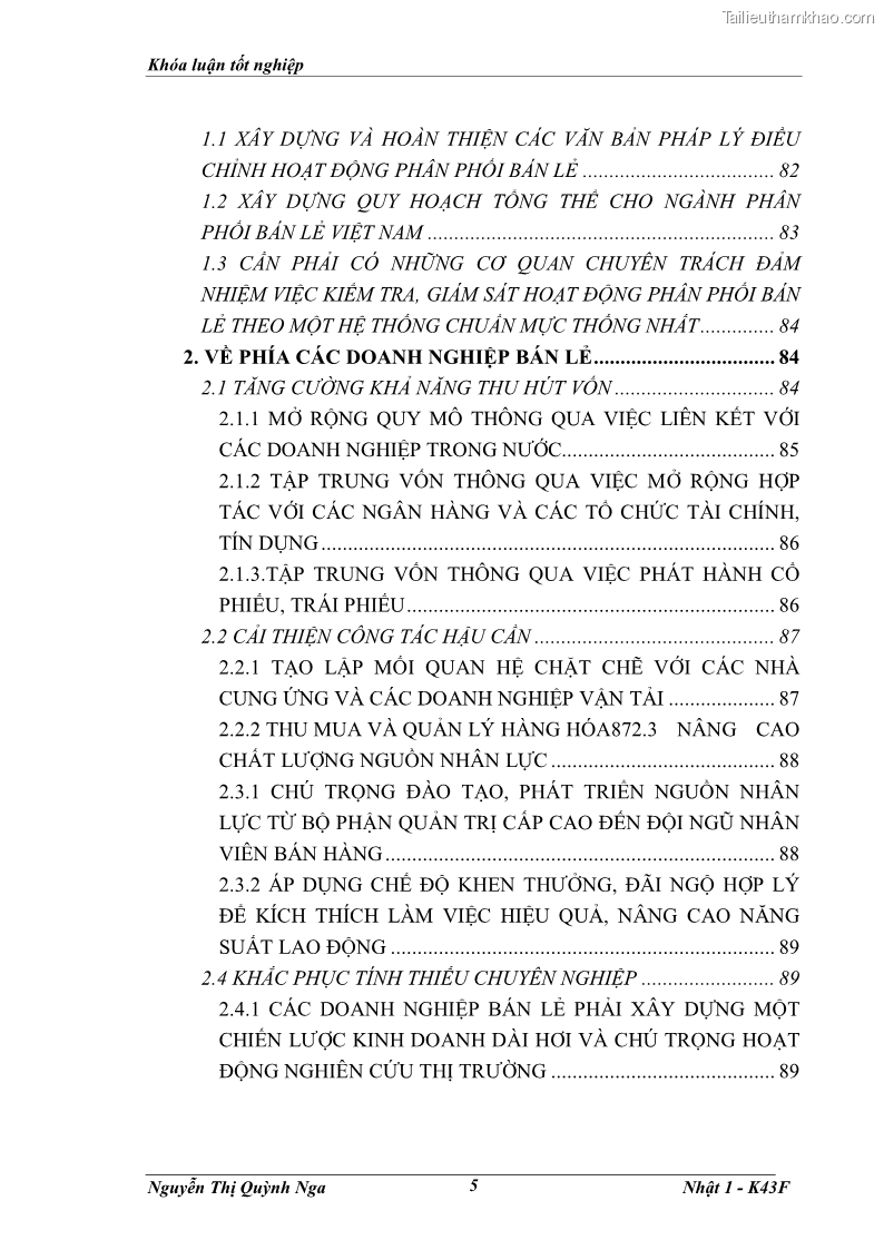 Khóa luận tốt nghiệp Tác động của việc mở cửa thị trường bán lẻ đối với các doanh nghiệp bán lẻ trong nước - 2 Trang 9