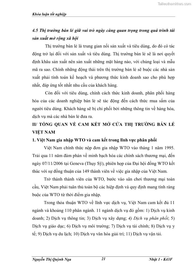 Khóa luận tốt nghiệp Tác động của việc mở cửa thị trường bán lẻ đối với các doanh nghiệp bán lẻ trong nước - 4 Trang 25