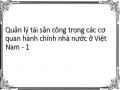 Quản lý tài sản công trong các cơ quan hành chính nhà nước ở Việt Nam