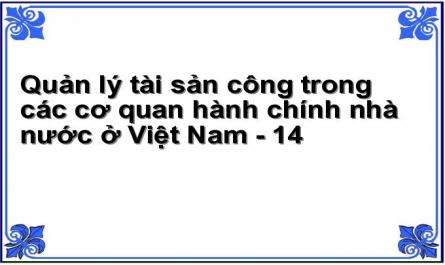 Quản lý tài sản công trong các cơ quan hành chính nhà nước ở Việt Nam - 14