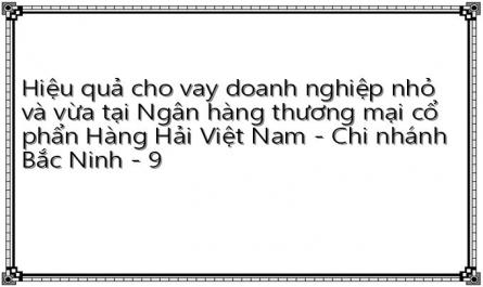 Đánh Giá Hiệu Quả Cho Vay Doanh Nghiệp Nhỏ Và Vừa Của Maritimebank - Chi Nhánh Bắc Ninh