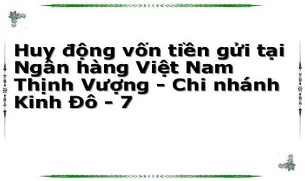 Giới Thiệu Ngân Hàng Việt Nam Thịnh Vượng- Chi Nhánh Kinh Đô