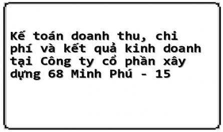Trương Thị Mai (2015) Trường Đại Học Thương Mại:‖kế Toán Doanh Thu, Chi Phí Và Kết Quả Kinh