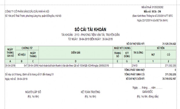 Phụ lục số 2 32 Sổ nhật ký chung CÔNG TY CỔ PHẦN XĂNG DẦU DẦU KHÍ HÀ NỘI 8