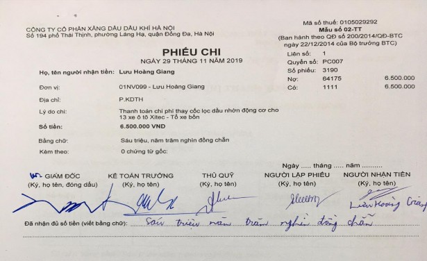 Biên bản bàn giao nghiệm thu Phụ lục 2 38 Hóa đơn GTGT Phụ lục 2 40 Phiếu chi 8