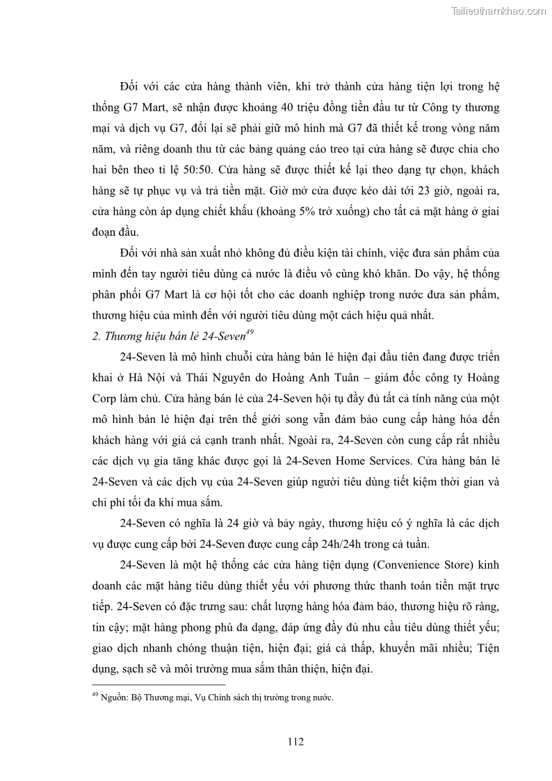 Khóa luận tốt nghiệp Phát triển hệ thống phân phối hàng hoá Việt Nam trong điều kiện hội nhập WTO - 15 Trang 113